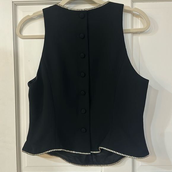 Jones New York Evening Black Sequin Sleeveless Blouse Size 12 - Picture 2 of 9